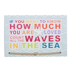 Beachcombers Rainbow Plaque Wall Hanging - Price 11.75 x 7.125 x 0.5 Inches. - 1 of 2