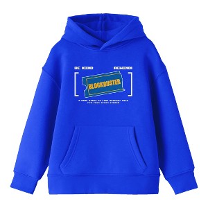 Blockbuster Be Kind, Rewind, Comfort Food Adult Royal Blue Hoodie - 1 of 2