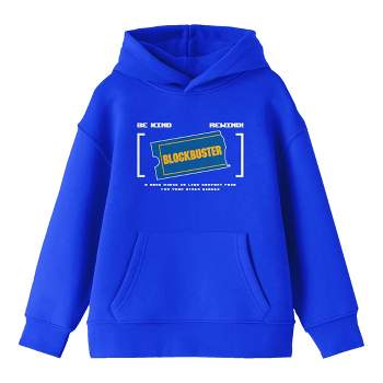 Blockbuster Be Kind, Rewind, Comfort Food Adult Royal Blue Hoodie