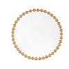 Wooakway 36" D Modern Beaded Round Wall Mirror with Metal Frame & Wood Back Panel Keyhole hanger Indoor Gold - 3 of 4
