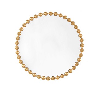 Ridstar 36 in. D Yellow Round Decorative Wall Mirrors with Beadwork - 1 of 4