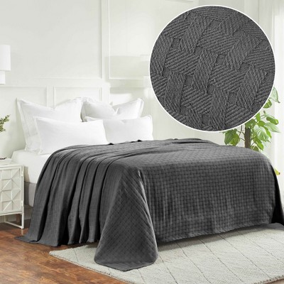 Basketweave Cotton Blanket by Blue Nile Mills
