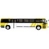 1999 TMC RTS Transit Bus #164 Downtown Dallas "Dart" White and Yellow 1/87 (HO) Diecast Model by Iconic Replicas - 2 of 4