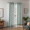 DSVIMOY Curtain Panels, Fretwork Print Grommet Top Window Curtain Panel for Living Room, Bedroom, Seafoam&White, 63"*50"*0.13" - 2 of 4