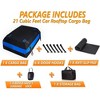 Zone Tech Car Roof Cargo Bag Protective Anti Slip Mat, 21 Cubic Feet for Car with or Without Racks - Black Blue Stripe Cushioning Car Roof Pad - 2 of 4