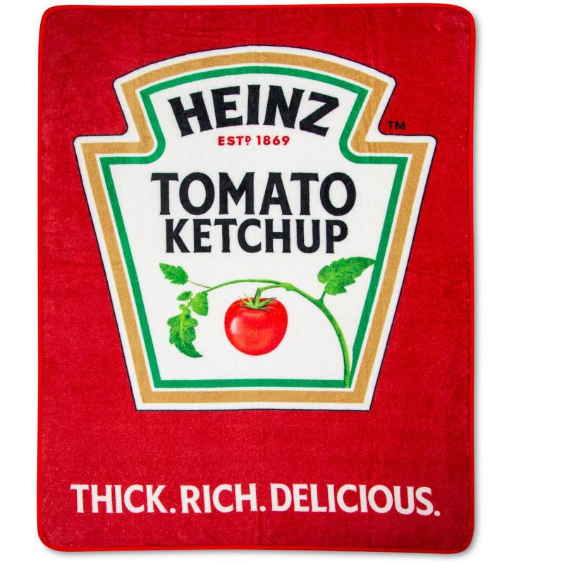 Toynk Heinz Ketchup Logo Fleece Throw Blanket | 45 x 60 Inches, 1 of 7