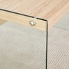 NicBex Dining Table Set for 4 Kitchen Table Wood Texture MDF Coffee Table Tempered Glass Legs with 4 Chairs - 2 of 4