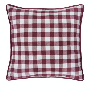 Kate Aurora 2 Pack Country Farmhouse Buffalo Plaid Zippered Pillow Covers - 1 of 4