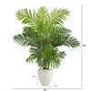 Nearly Natural 62-in Hawaii Palm Artificial Tree in White Planter - 2 of 3