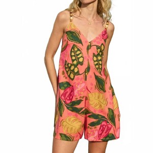 Women's Tropical Print Romper - DRESS FORUM - 1 of 4