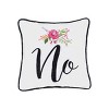 C&F Home 10" x 10" Yes/No Embroidered Small Petite Throw Pillow - 2 of 4