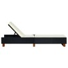 vidaXL Adjustable Black Sunbed with Cushion in Durable Poly Rattan and Solid Acacia Wood Legs, Weather-Resistant and Easy to Clean - 3 of 4