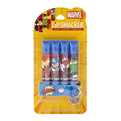 Lip Smacker Lanyard Lip Balm - Marvel - 4pc/0.56oz