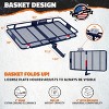 Mockins 60"x30"x6" Navy Hitch Cargo Rack with 30 Cu.Ft. Navy Waterproof Bag, License Plate Holder and Cargo Carrier Accessories - 2 of 4