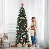 Pencil Christmas Tree,Artificial Pre-Lit Christmas Tree,Realistic Xmas Tree Artificial Holiday Decoration for Indoor and Outdoor Use - 4 of 4