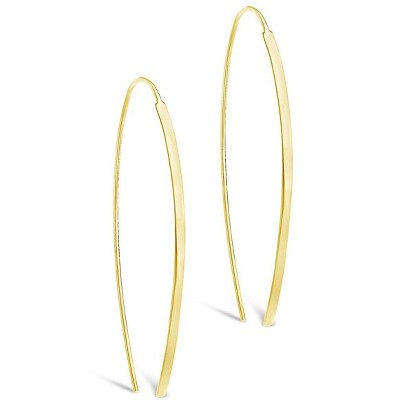 SHINE by Sterling Forever 14K Gold Plated Sterling Silver Bar Threader Earrings