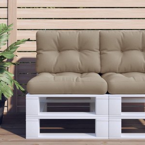 vidaXL Pallet Cushion Taupe 19.7"x15.7"x4.7" Fabric - 1 of 4