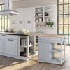 Wooden Basic Kitchen Island with 1 Drawer 1 Door and 2 Tiers - Glitzhome - 4 of 4