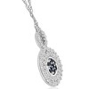 Pompeii3 1/4Ct Sapphire & Natural Diamond Pendant Necklace in White or Yellow Gold 1/2" - 2 of 3