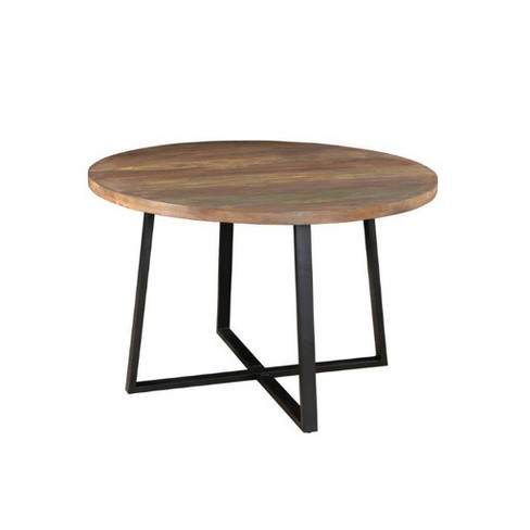 Handcrafted Reclaimed Wood Side Table Natural - Timbergir