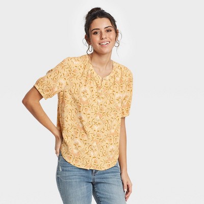 yellow blouses at target