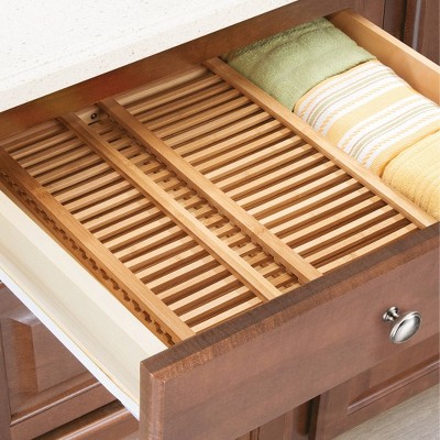 iDesign Bamboo Foldable Two-Tier Dish Drying Rack