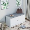 FUFU&GAGA Entryway Shoe Storage Bench with Cushion,Shoe Cabinet with Doors,Shoe Changing Stool With Storage,2-In-1 Storage & Seating - 2 of 4