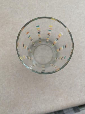 Libbey Vintage Flower Power Party Dots Cooler Glasses, 16 oz