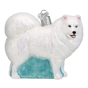 Old World Christmas Blown Glass Ornament for Christmas Tree, Samoyed - 1 of 4
