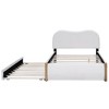 NicBex Twin/Full Bed Frame with Twin Trundle for Kids,Sturdy Wood Bed Frame with Upholstered Headboard for Living Room,Bedroom and Guest Room - 3 of 4