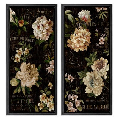 Stupell Industries Vintage French Typography Flowers, 11" x 25"