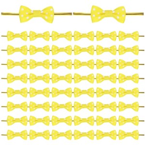 Unique Bargains Polyester Multipurpose Use Durable Flexible Gift Wrap Bows 100 Pcs - 1 of 4
