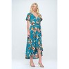 WEST K Women's Georgia Faux Wrap Dress with High-Low Hem and Tie Waist - 2 of 4