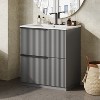 KWPZQEB 30" Modern Bathroom Vanity with Sink, Freestanding Vanity Cabinet with 2 Full-Extension Drawers & Fluted Design, Wooden Bath Vanity Sink Combo - 3 of 4
