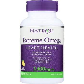 Natrol Omegas And Fish Oil Extreme Omega 2,400 mg Softgel - Lemon 60ct