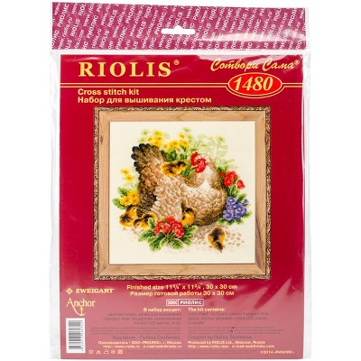 RIOLIS Counted Cross Stitch Kit 11.75"X11.75"-Hen (14 Count)
