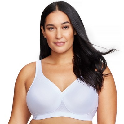 Glamorise Womens MagicLift Seamless Sports Wirefree Bra 1006 White 50DD