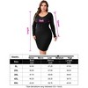 Plus Size Women's Ribbed Knit Bodycon Dress Long Sleeve Front Lace-Up Sweater Dress - 4 of 4