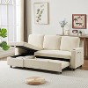 VYNXARIA 78.7"Comfortable Linen L-Shaped Combo Sofa Sofa Bed,Reversible Sleeper Combo Sofa with Pullout Bed - 2 of 4