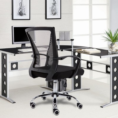 Black Mesh Mid-Back Swivel Task Office Chair