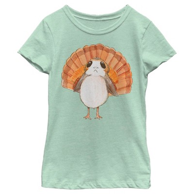 Girl\'s Star Wars Turkey Porg T-shirt : Target