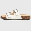 Alpine Swiss Double Strap Slides Womens Footbed Sandals Slip On Slides with Buckles Flat Sandals For Women Everyday Wear Support Women Cork Sandals - 2 of 4