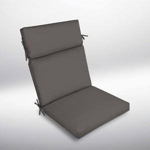 Canvas Texture Cartridge Chair Cushion Slate - Arden Selections, Grey