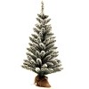 King of Christmas 3ft Pre-Lit Snow Flocked Artificial Christmas Tree, King Flock Tabletop Christmas Tree with Lights - image 4 of 4