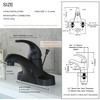 WOWOW 4 in. Centerset Single-Handle Low Arc Bathroom Faucet with Drain Kit Included in Brushed Nickel - 4 of 4