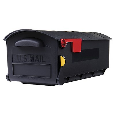 Gibraltar Plastic Large Size Post Mount Mailbox Black