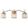 POWLIG Transitional Vanity Light - Dimmable Modern Bathroom Fixture with Crystal Shades - 2 of 4