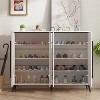 Famapy White Modern 4-Doors Entryway Shoe Cabinet With Metal Legs - 2 of 4