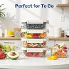 Dexmalle Food Meal Prep Containers with Exclusive Glass Lids - 2 of 4