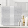 White Classic Luxury 100% Huge Cotton Bath Sheets Set of 2 - 35x70" - 4 of 4